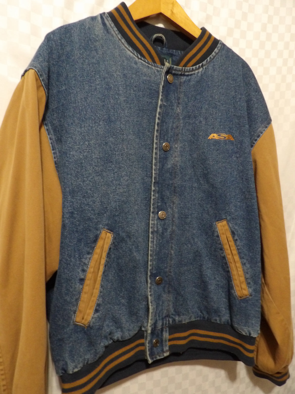 DUNBROOKE Vintage Denim Bomber Jacket | XL