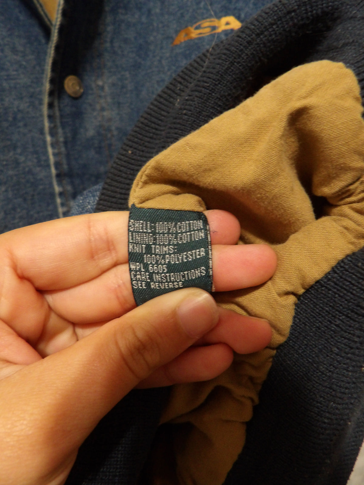 DUNBROOKE Vintage Denim Bomber Jacket | XL