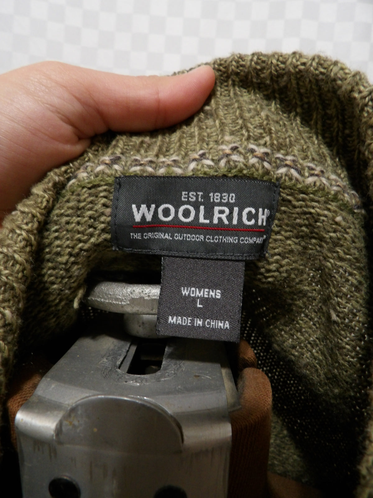 WOOLRICH Vintage Green Button Up Cardigan | L
