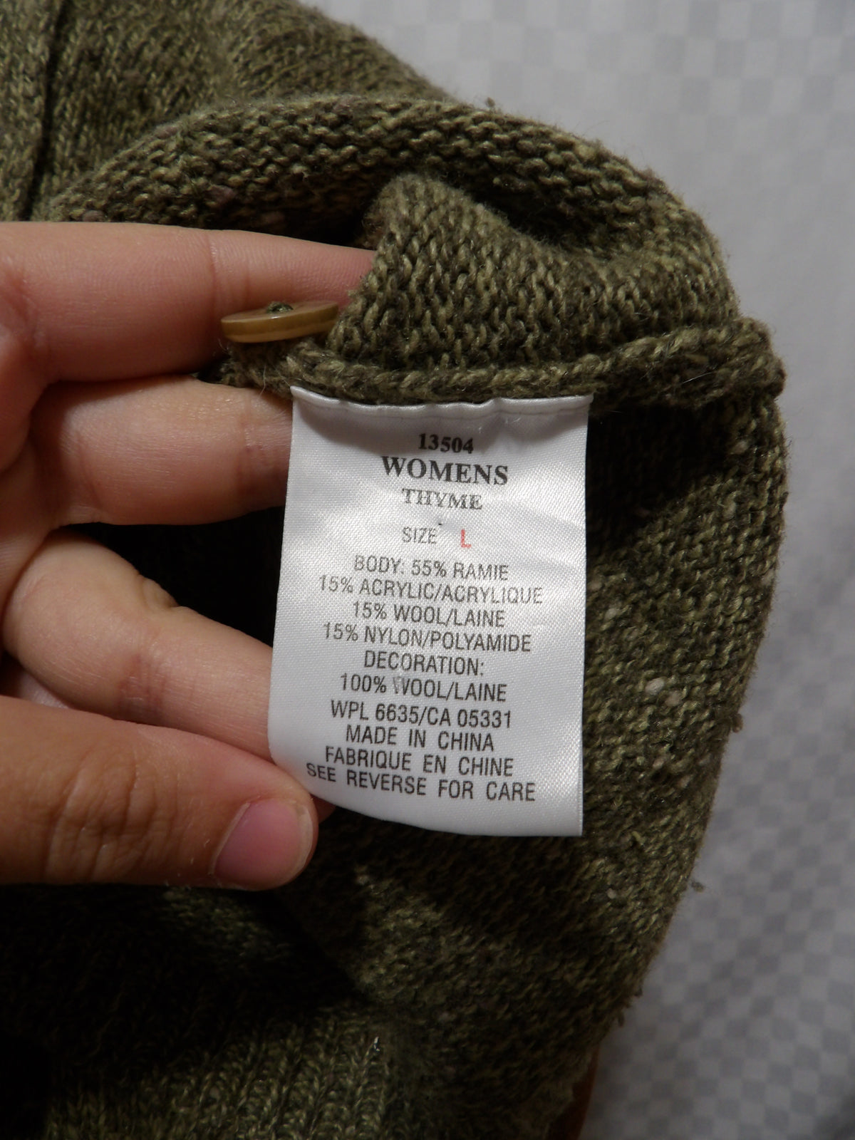 WOOLRICH Vintage Green Button Up Cardigan | L