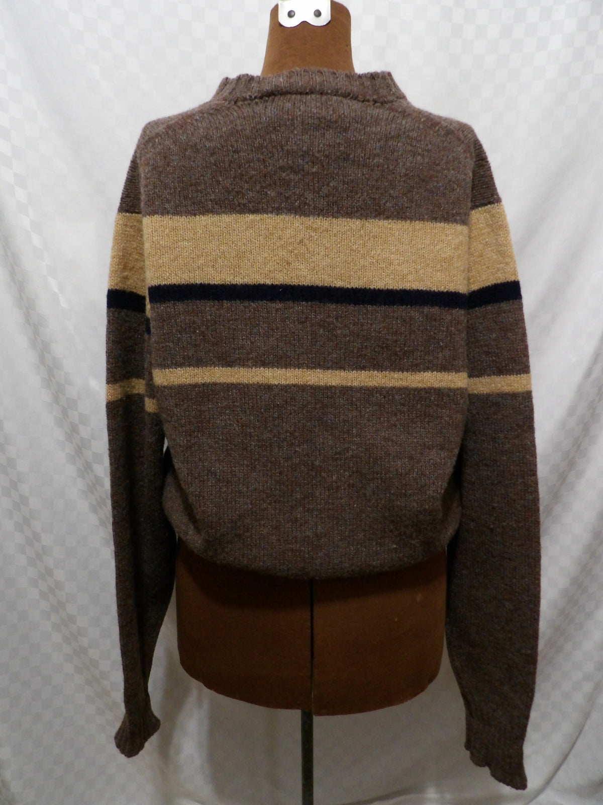 ALAN PAINE Vintage Shetland Wool Striped Sweater | L