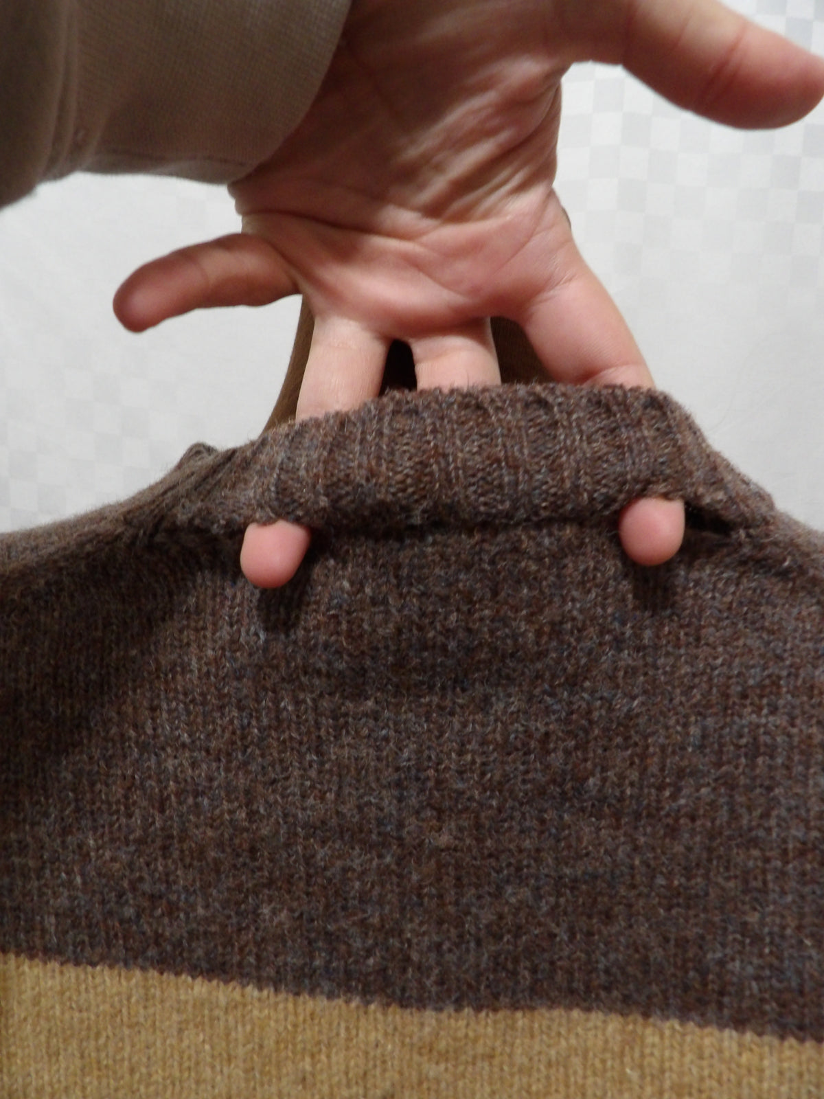 ALAN PAINE Vintage Shetland Wool Striped Sweater | L