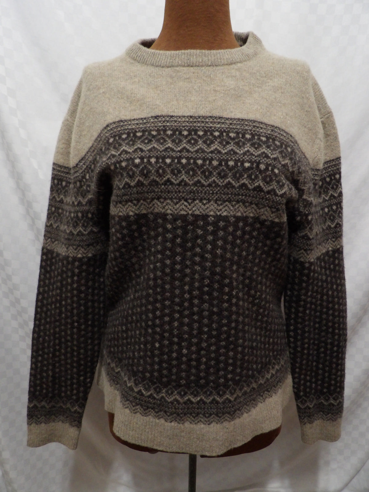 TASSO ELBA Vintage Lambswool Fair Isle Sweater | L