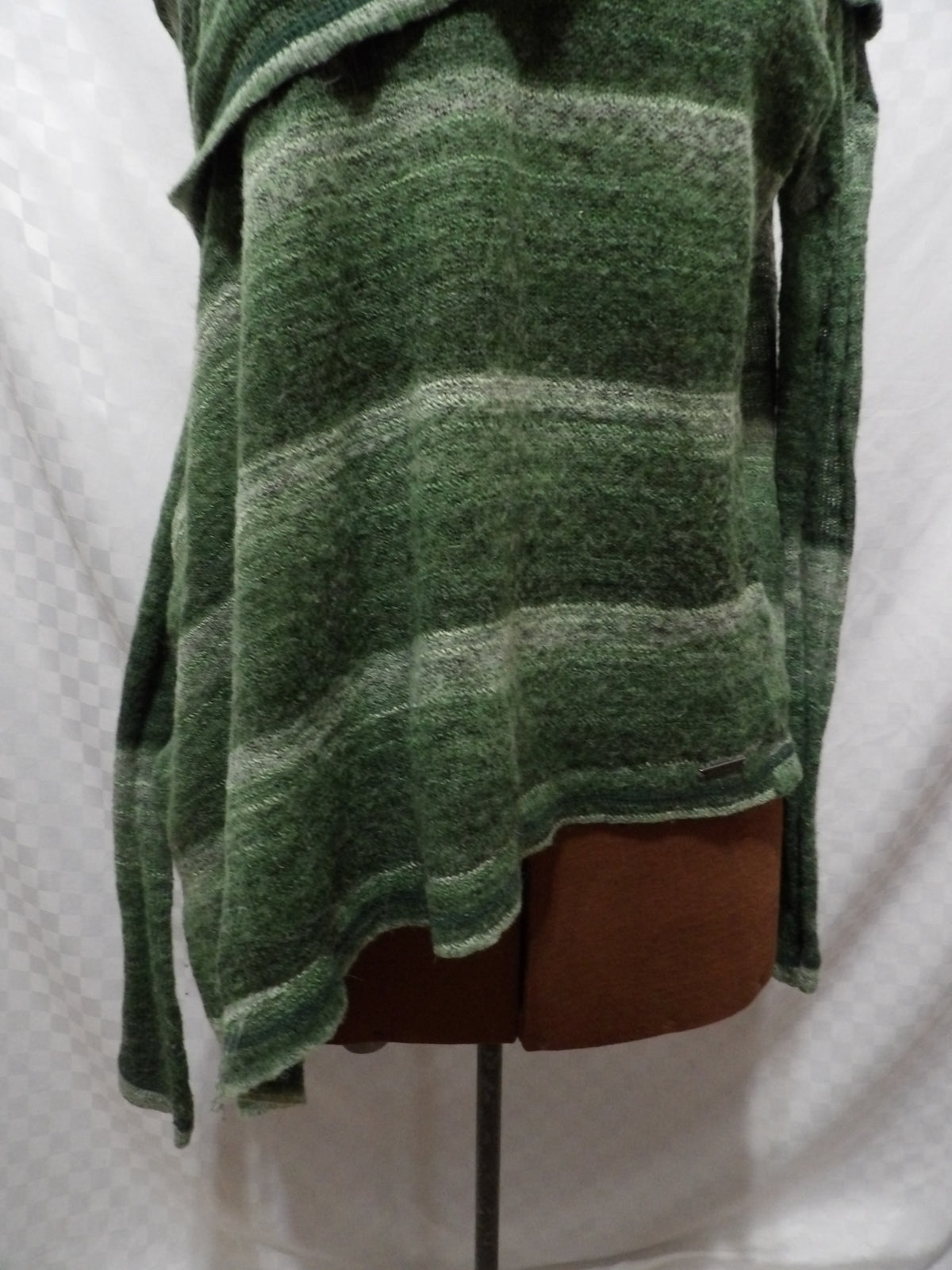 PRANA Y2K Asymmetrical Off-the-Shoulder Cowl Neck Wool Sweater | S