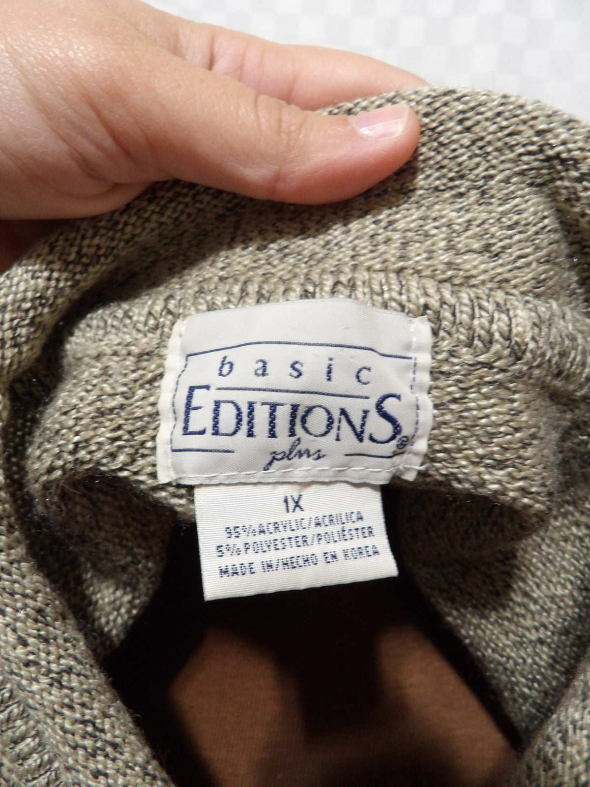 BASIC EDITIONS Vintage Mock Neck Sweater | XL