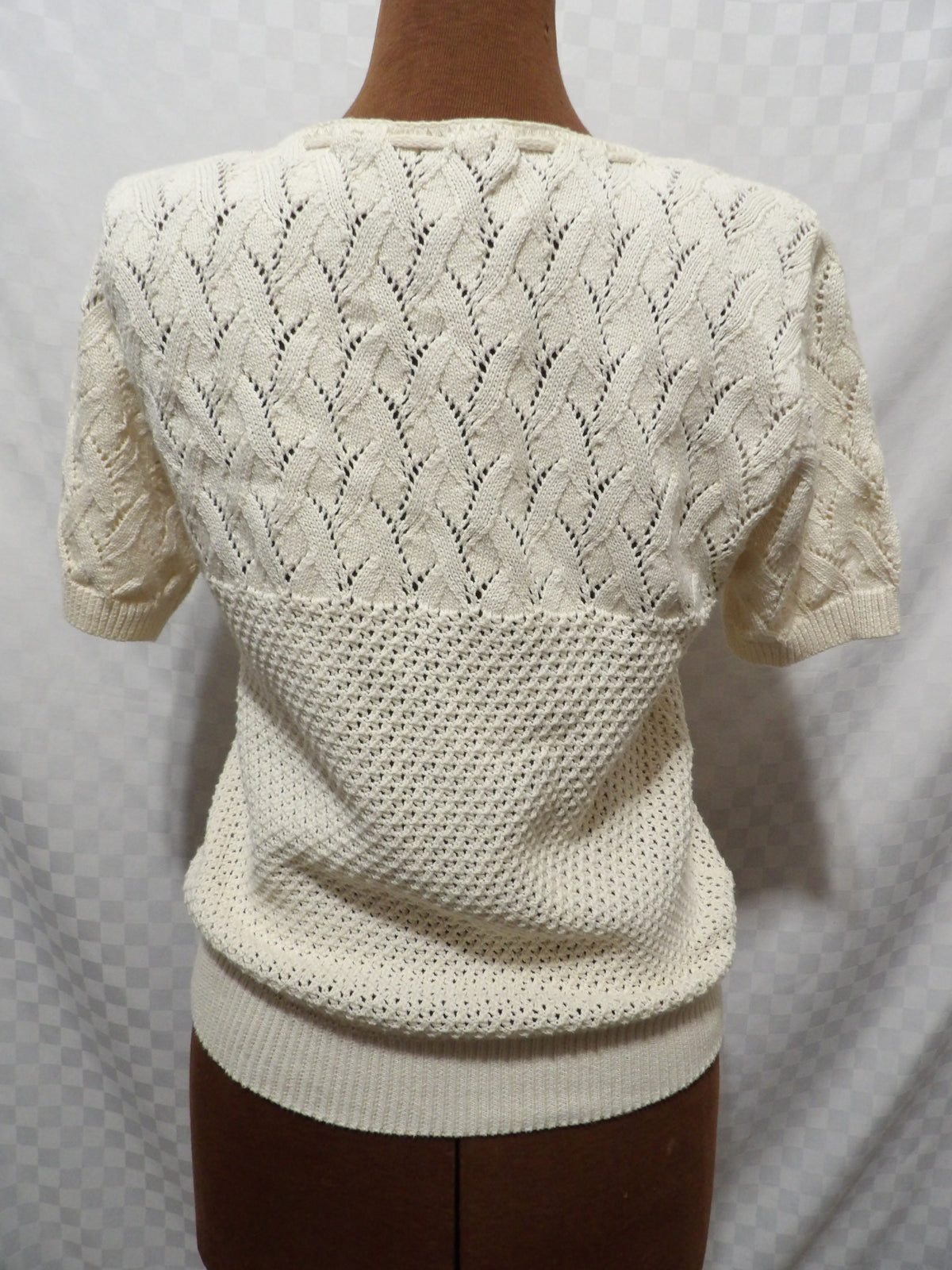 Handmade Cream Knit Blouse | M
