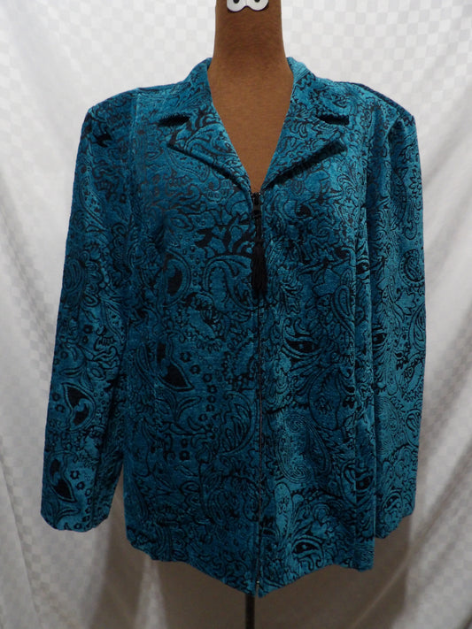 C.J. BANKS Vintage Paisley Velour Jacket | 1X