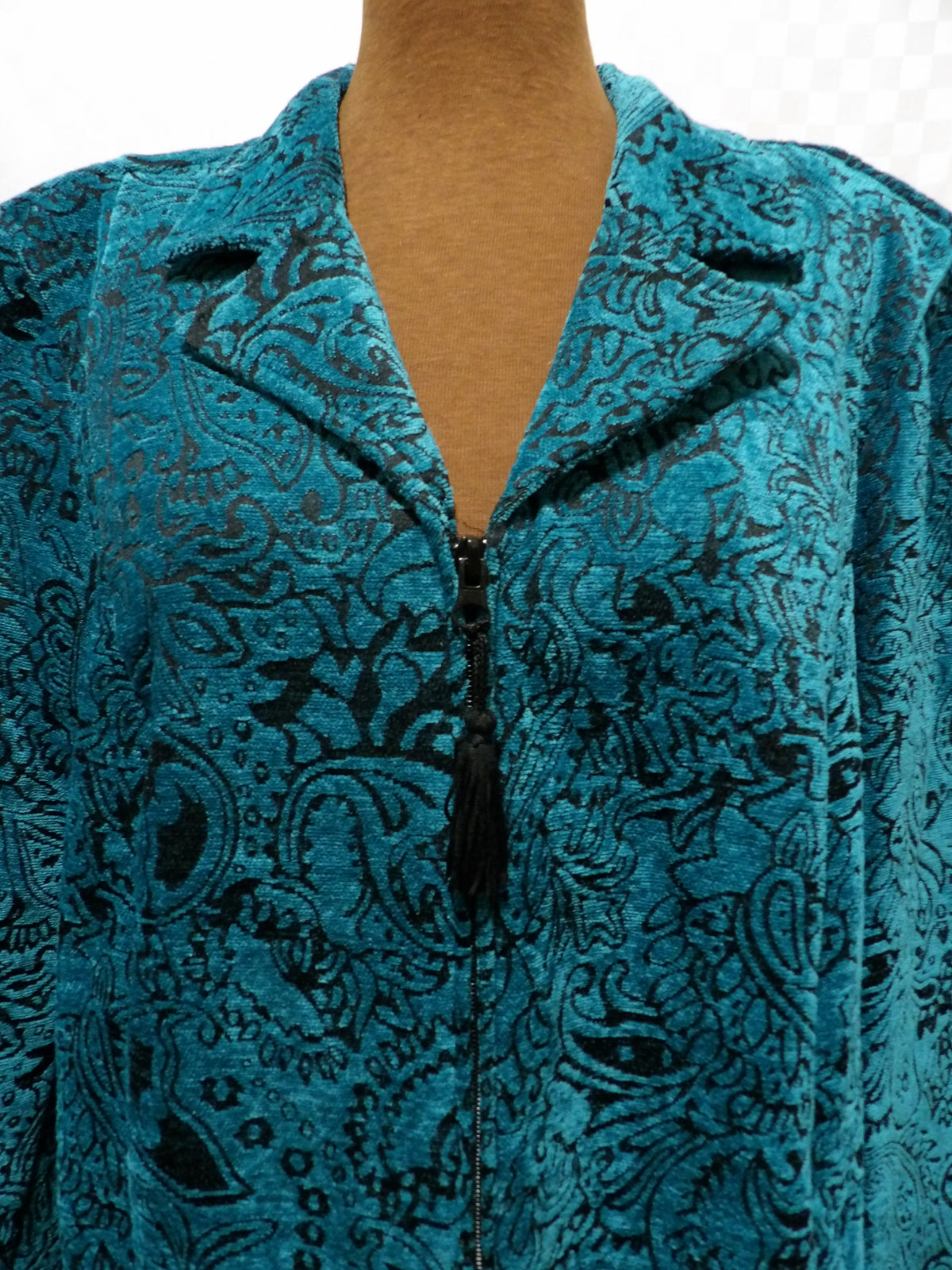 C.J. BANKS Vintage Paisley Velour Jacket | 1X
