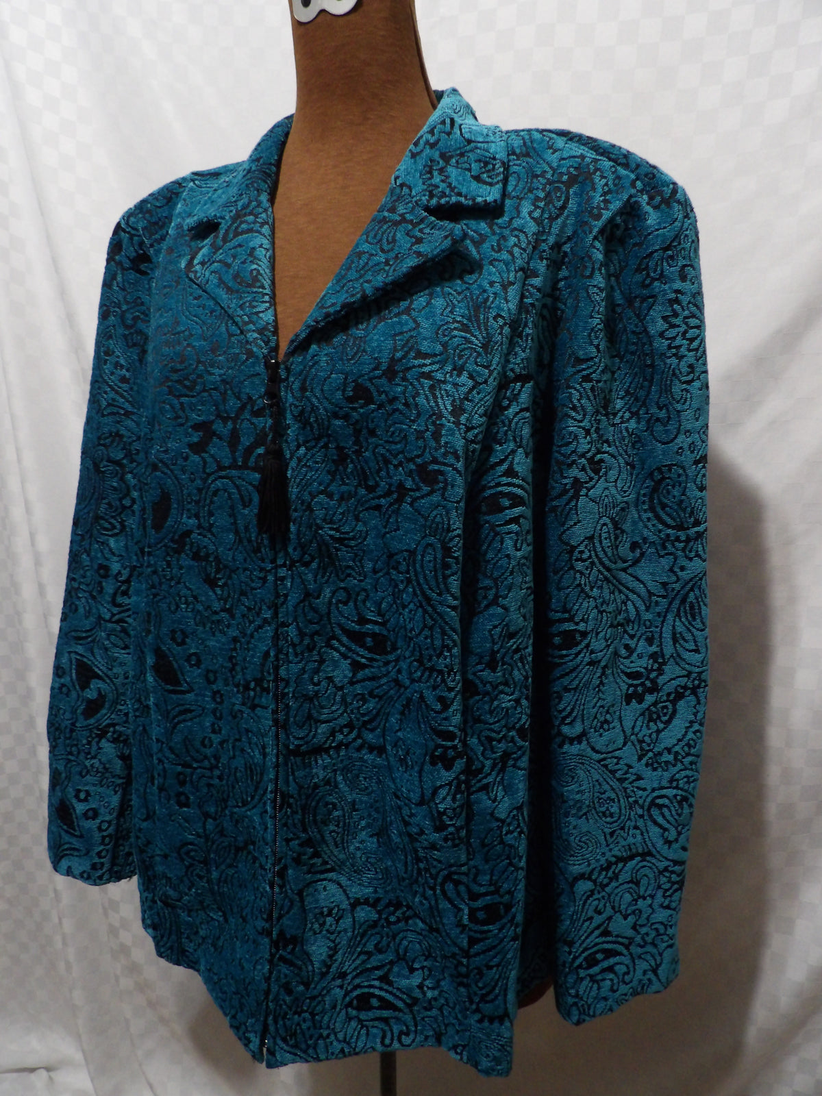 C.J. BANKS Vintage Paisley Velour Jacket | 1X