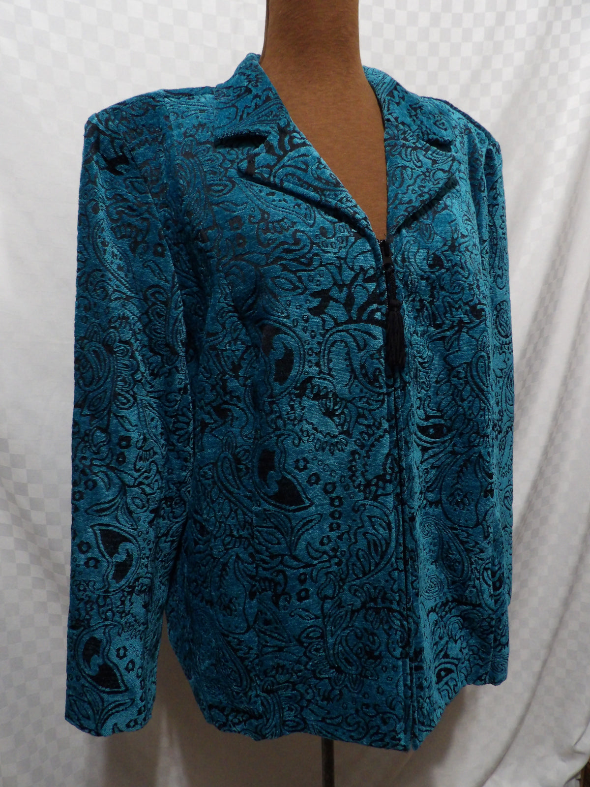 C.J. BANKS Vintage Paisley Velour Jacket | 1X