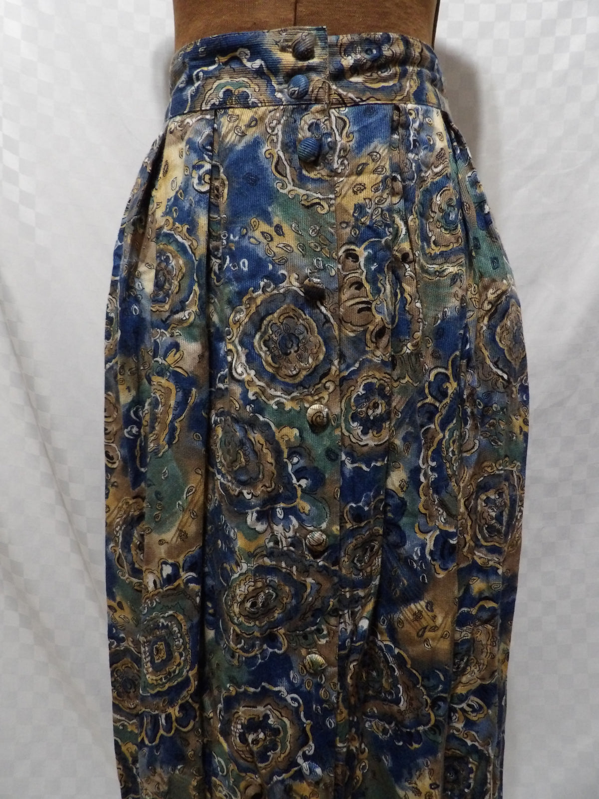 M.J. CARROLL Vintage Paisley Midi Skirt | S