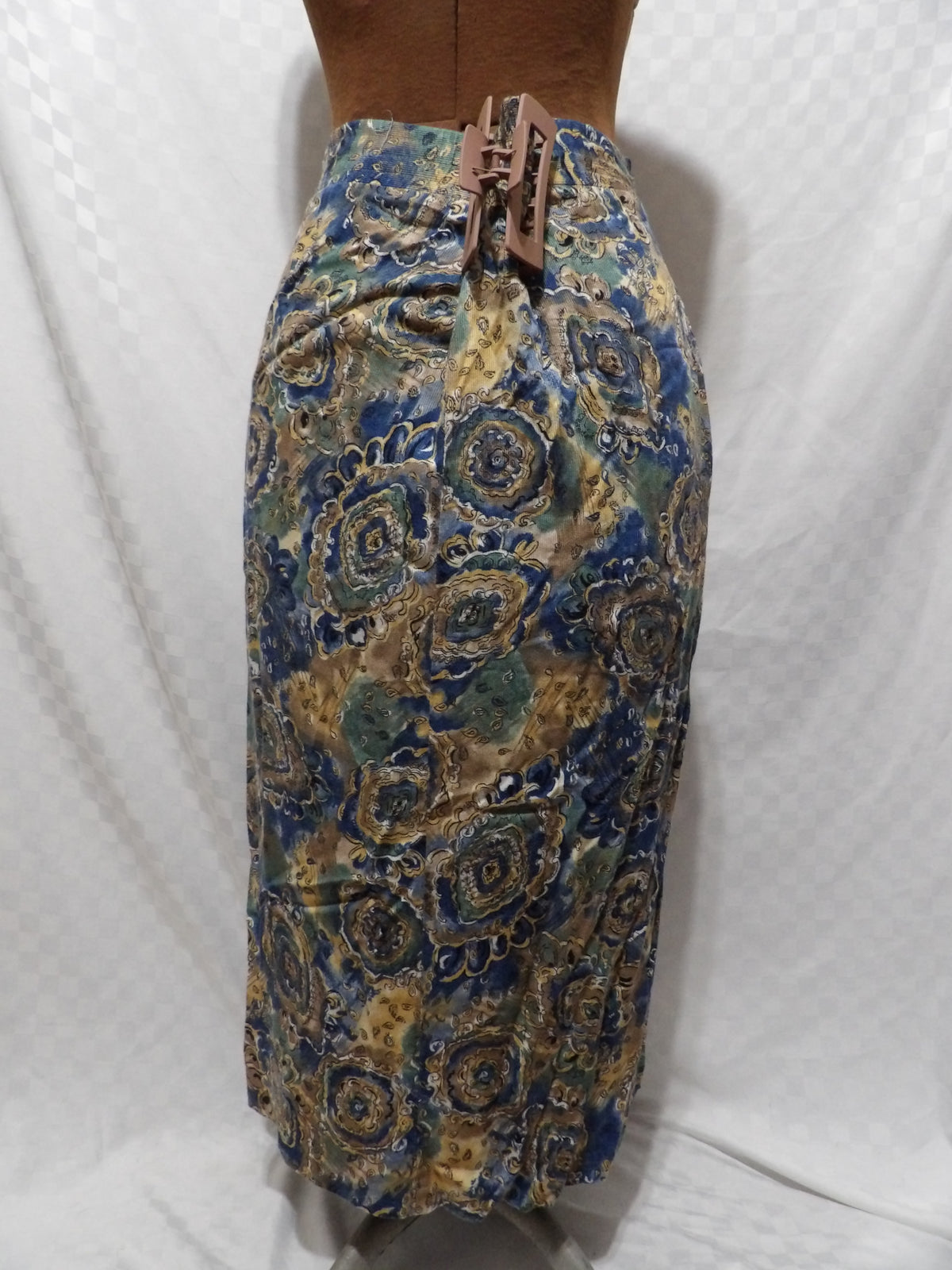 M.J. CARROLL Vintage Paisley Midi Skirt | S