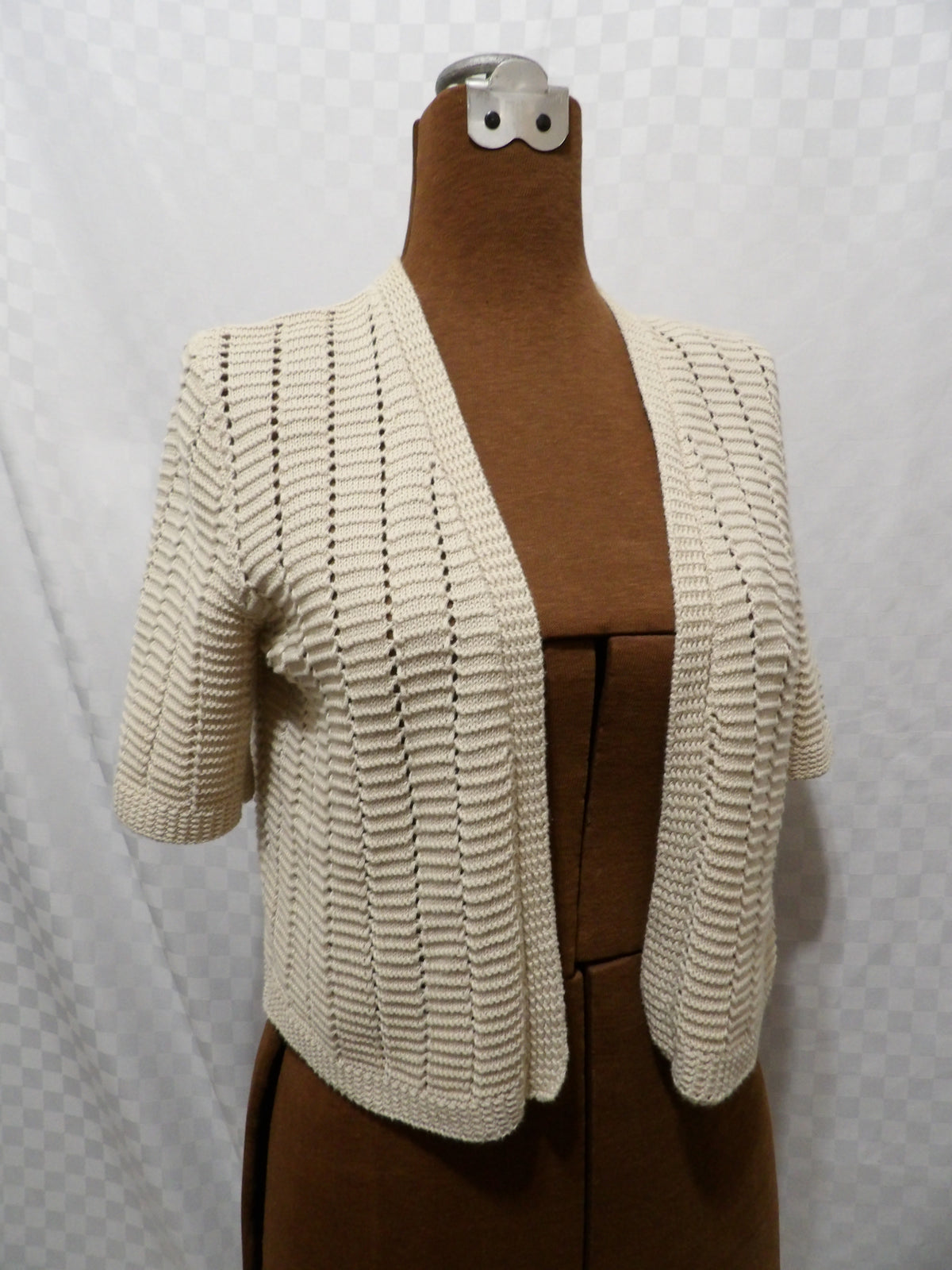 CHARTER CLUB Vintage Short Sleeve Knit Cardigan | PS