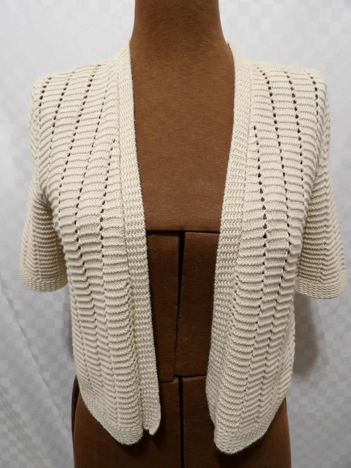 CHARTER CLUB Vintage Short Sleeve Knit Cardigan | PS