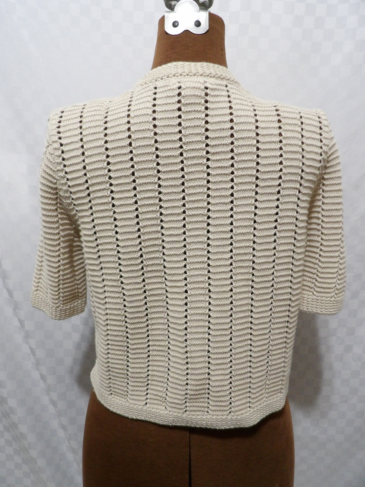 CHARTER CLUB Vintage Short Sleeve Knit Cardigan | PS