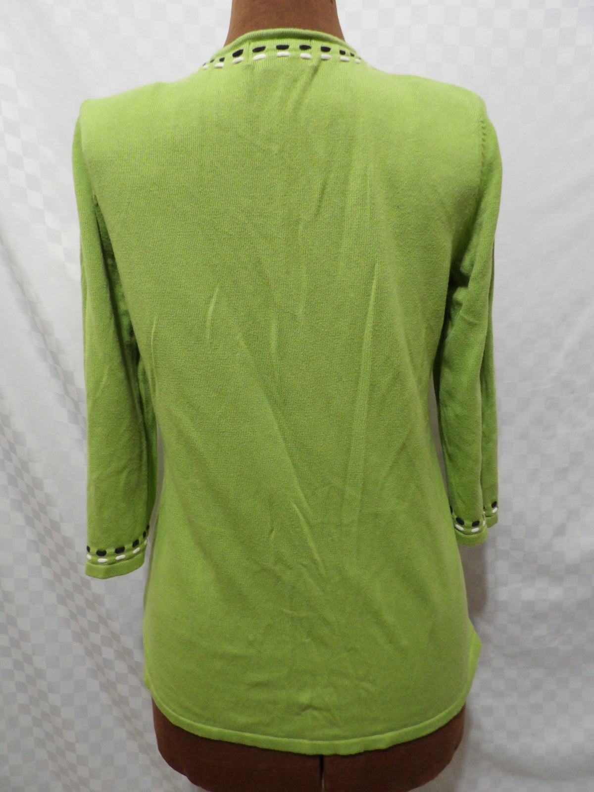 REQUIREMENTS Vintage Embroidered 3/4 Sleeve Blouse | S