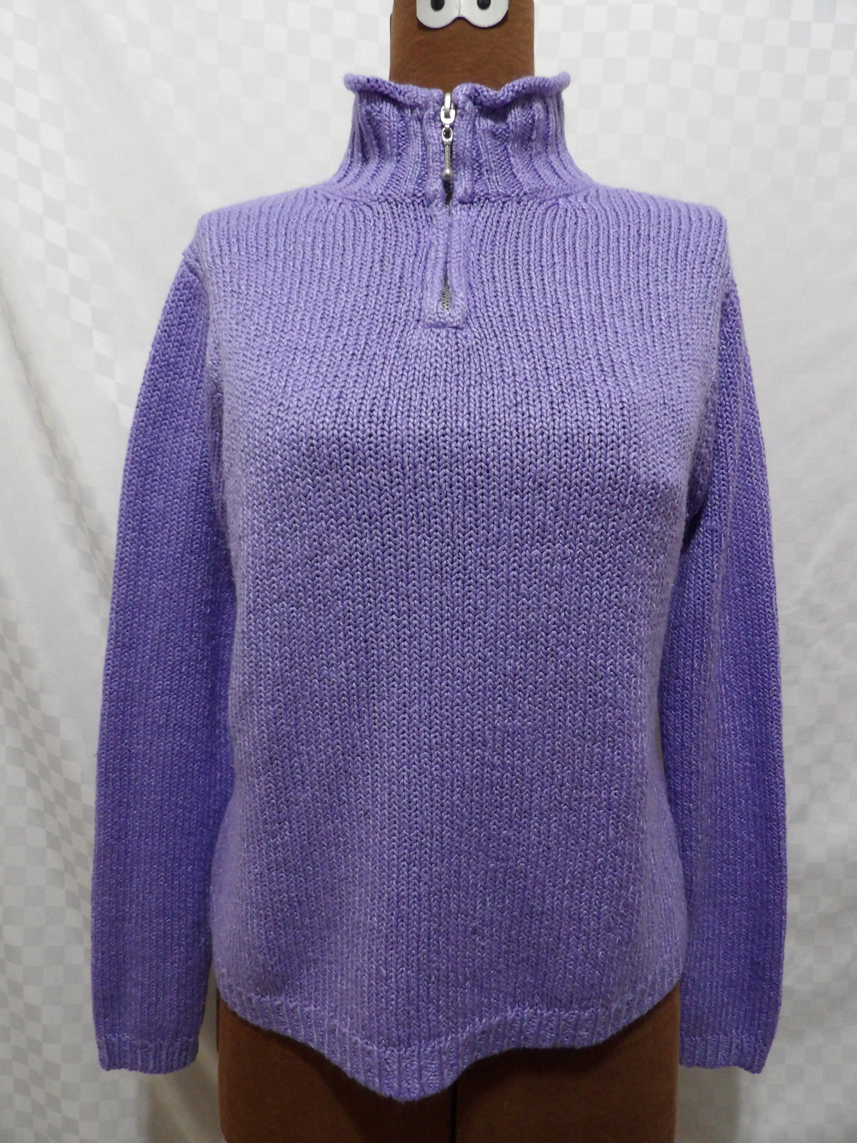PBJ SPORT Vintage Purple Knit Quarter Zip Sweater | SP