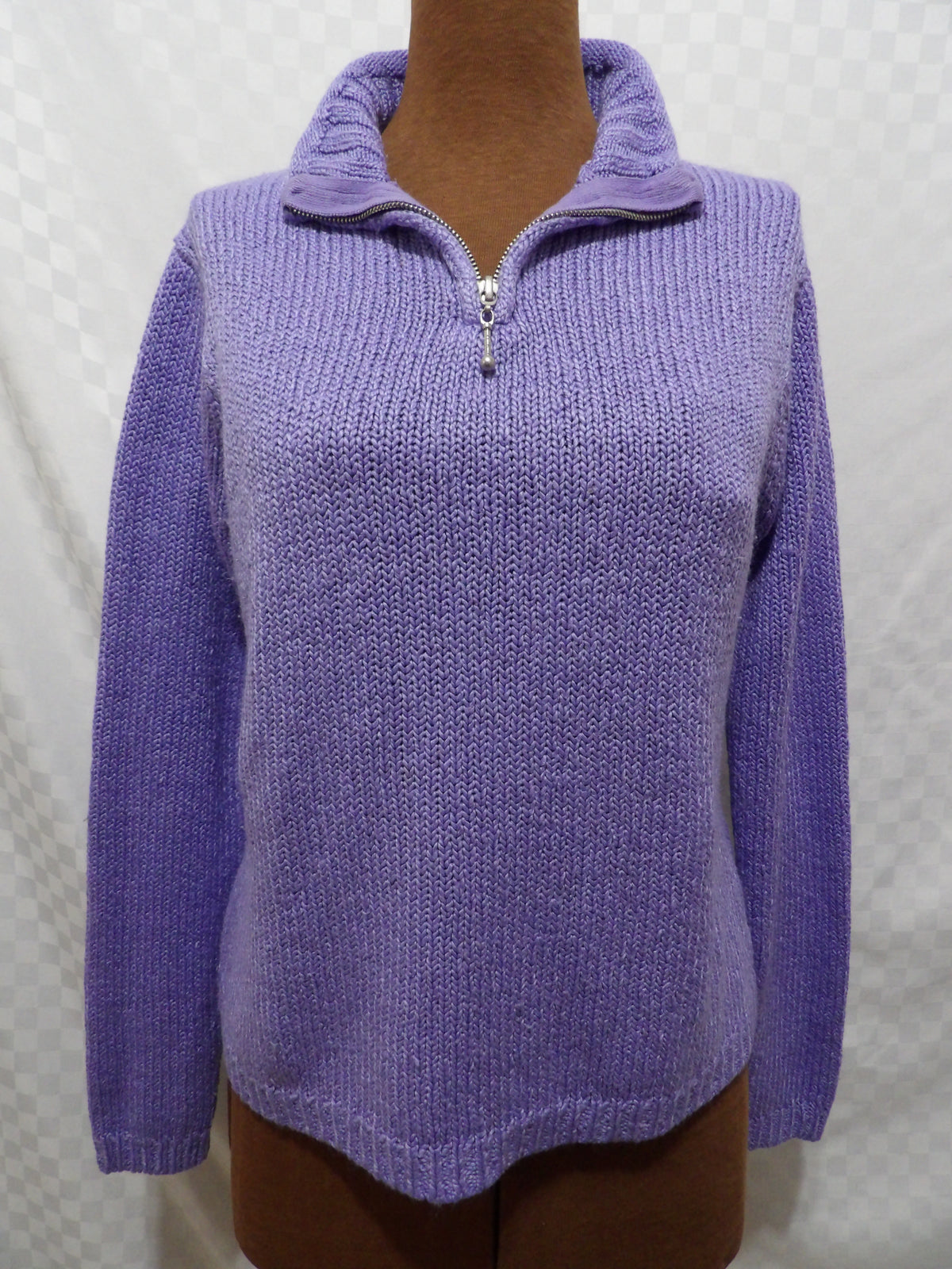 PBJ SPORT Vintage Purple Knit Quarter Zip Sweater | SP
