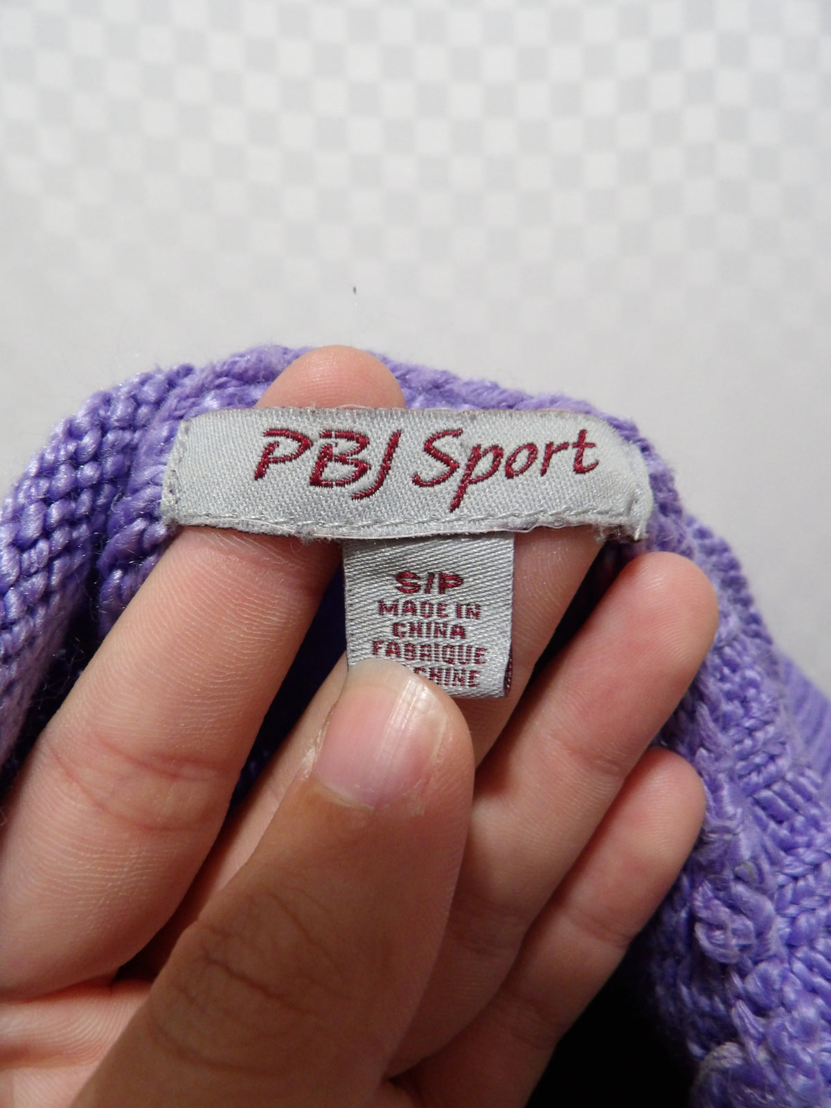 PBJ SPORT Vintage Purple Knit Quarter Zip Sweater | SP