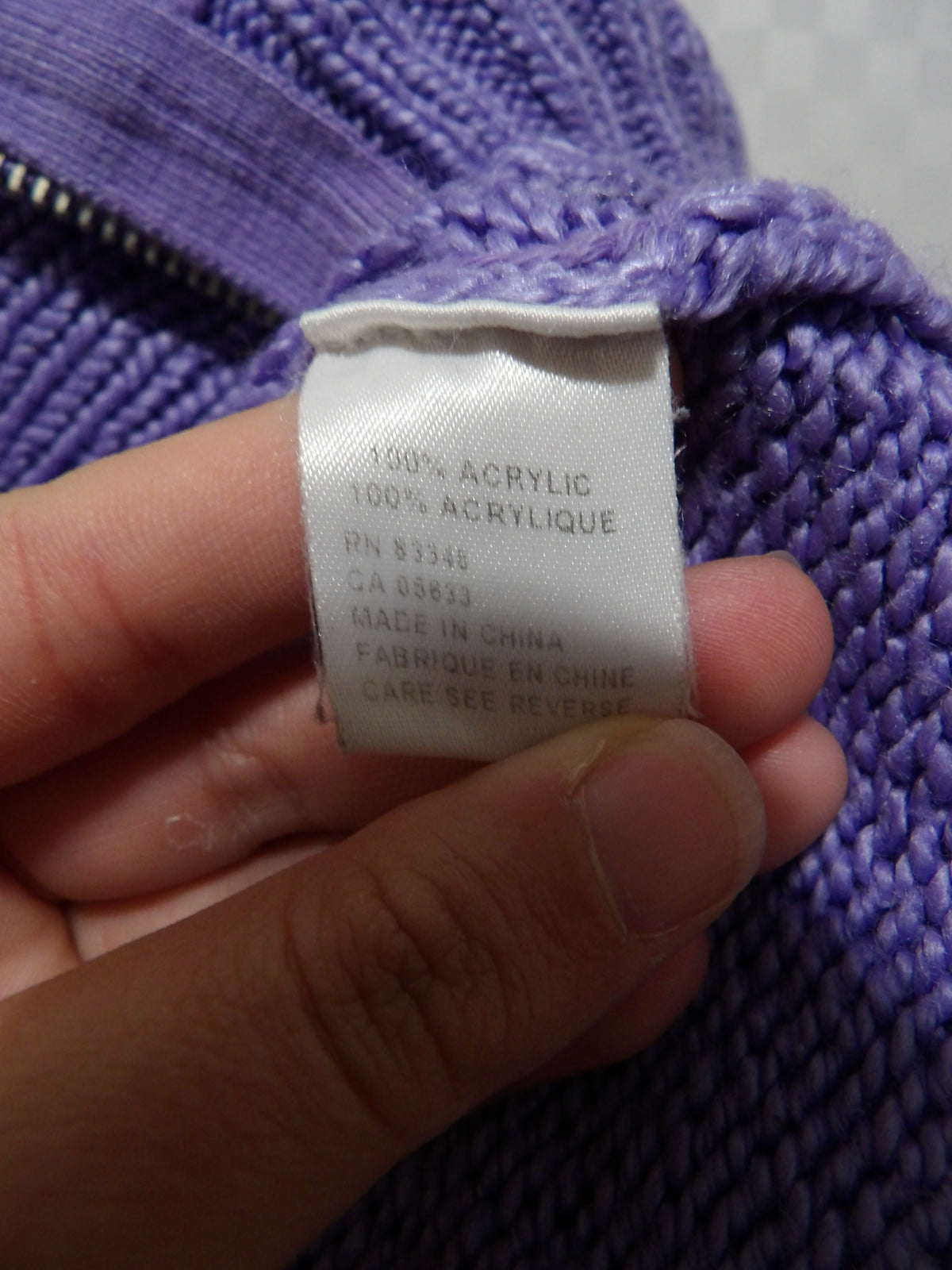 PBJ SPORT Vintage Purple Knit Quarter Zip Sweater | SP