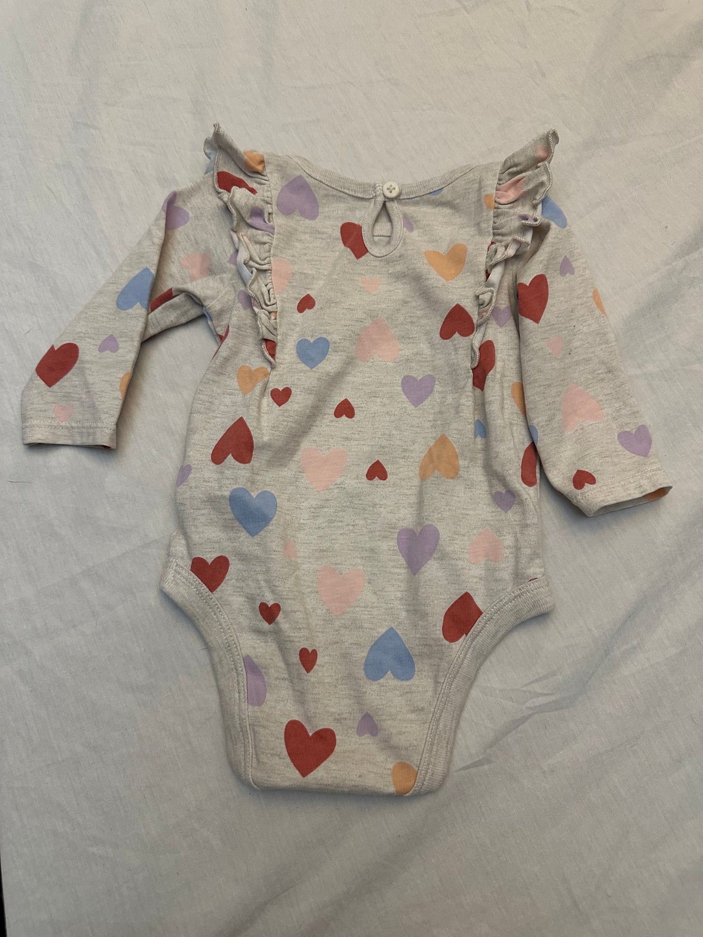 GARANIMALS Heart Long Sleeve Onesie | 3-6M