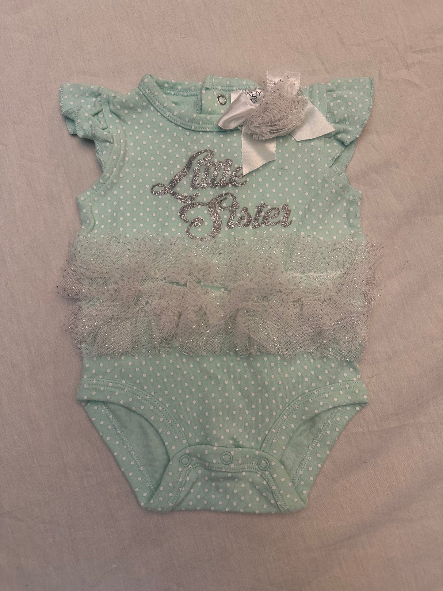 BABY ESSENTIALS “Little Sister” Onesie | 6M