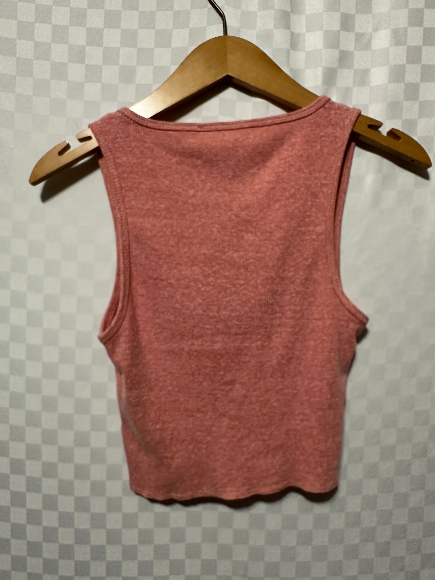 PACSUN Ribbed Coral Cropped Tank Top | M