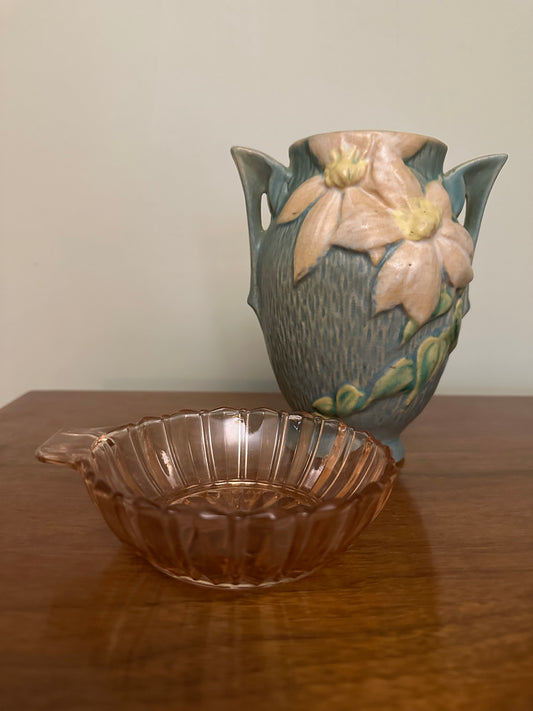 VINTAGE Pink Depression Nappy Bowl