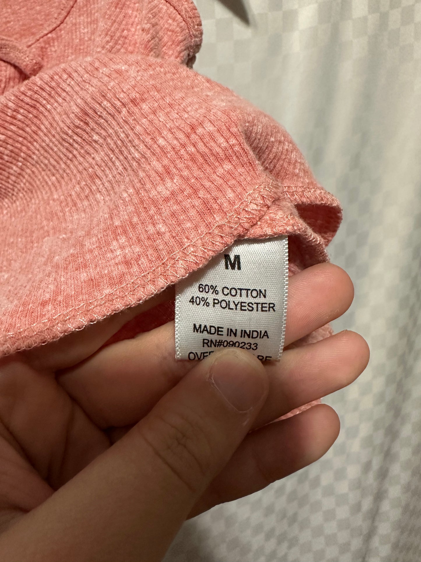 PACSUN Ribbed Coral Cropped Tank Top | M