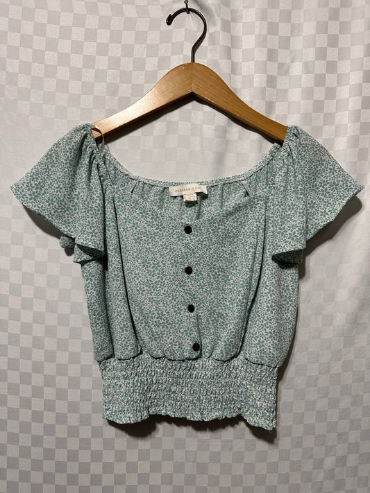 MONTEAU Floral Crop Top | M