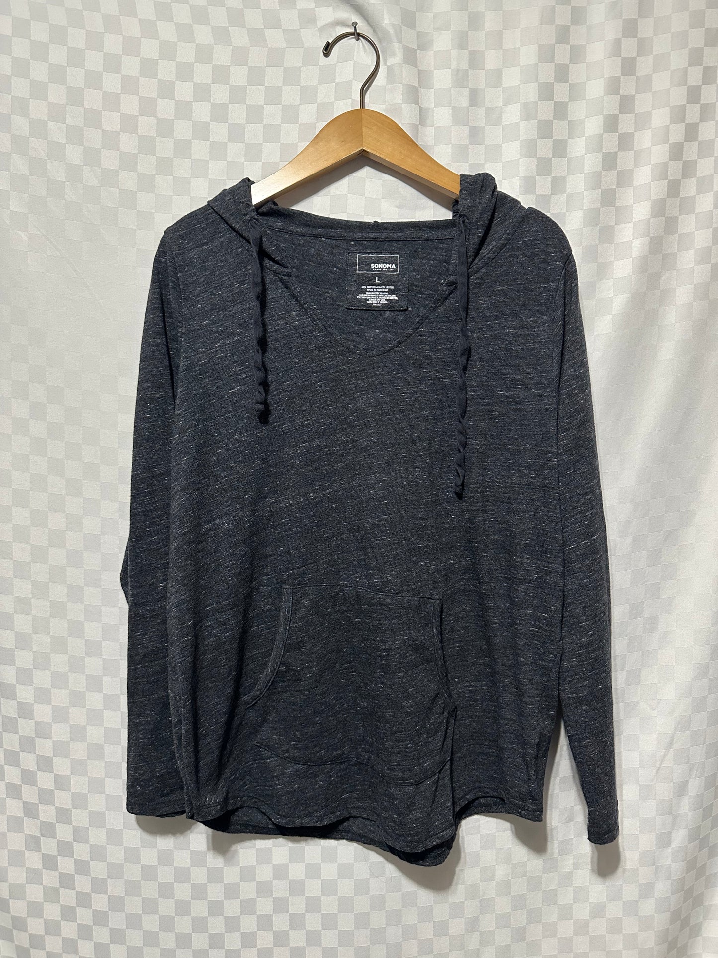 SONOMA Lightweight Slouchy Hooded Sweatshirt | L