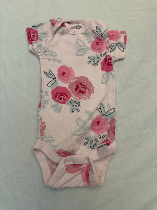 GERBER Floral Onesie | 0-3M