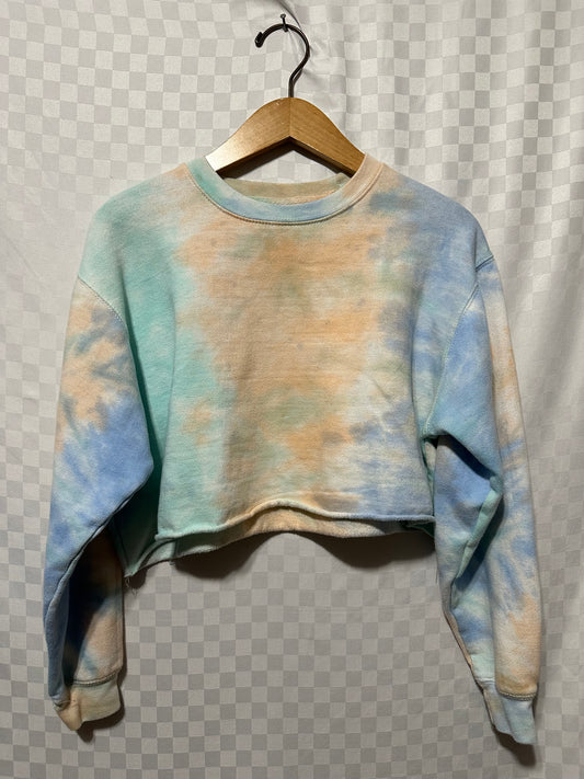 SOUTHERN SPIRIT Cropped Tie Dye Crewneck Sweatshirt | M