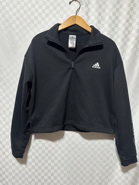 ADIDAS Cropped Quarter Zip Pullover | L