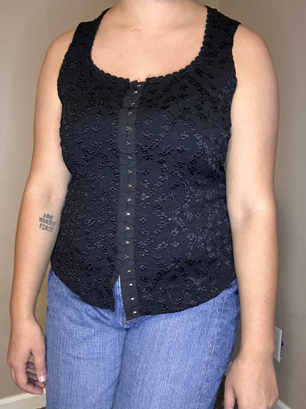 VENEZIA JEANS Clothing Co. Vintage Y2K Lace Tank Top | 18/20