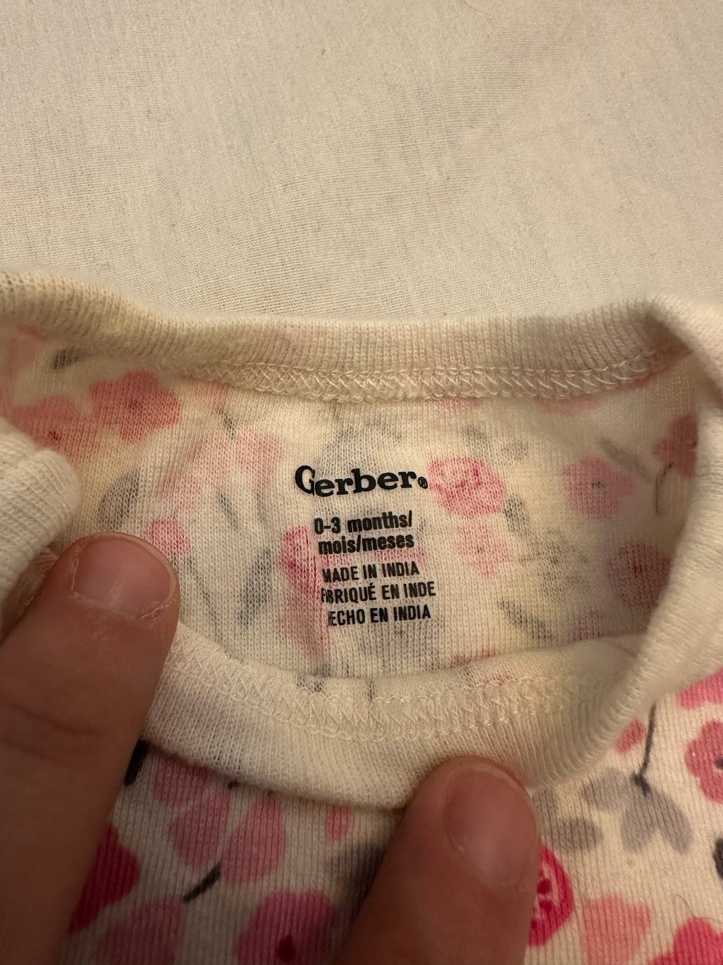 GERBER Floral Onesie | 0-3M