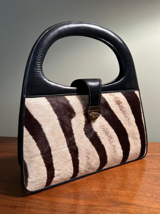 VINTAGE Zebra Purse