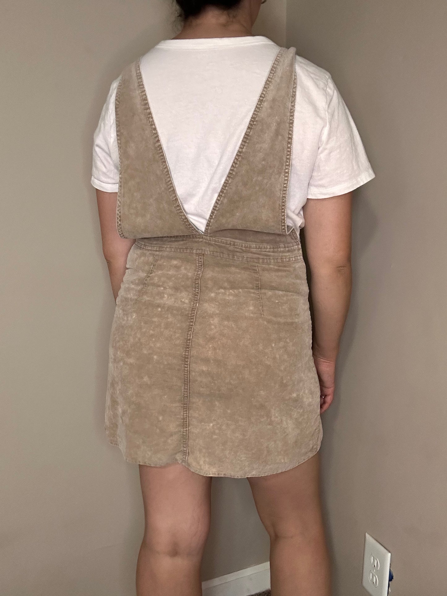 SADIE & SAGE Corduroy Overall Dress | L