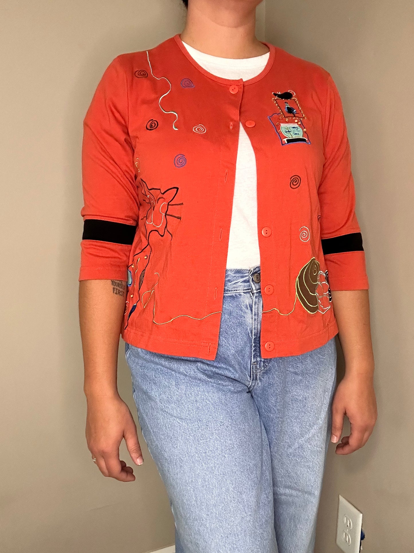 ONQUE CASUALS Cat Cardigan | M
